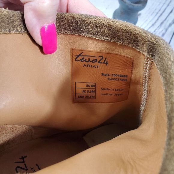 ARIAT Two24 Segovia Brown Leather Ankle Boots Size 8B With Removable Harness - Picture 6 of 7